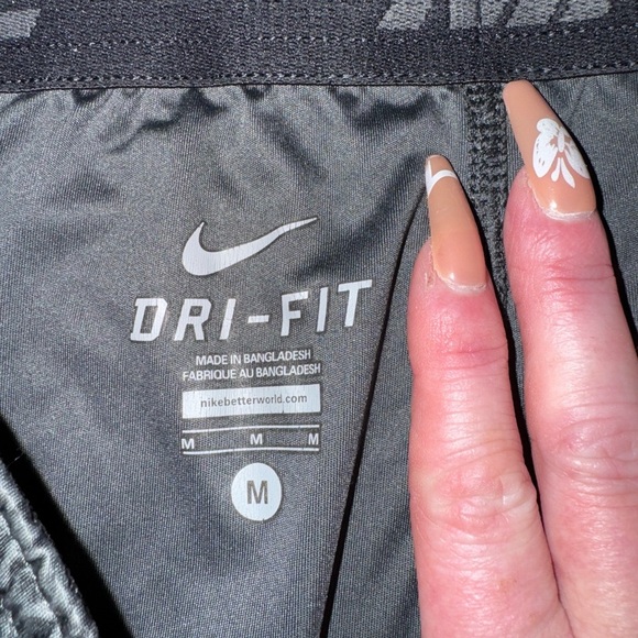 NIKE DRI FIT SHORTS BLACK/ GREY GEO PATTERN BASKETBALL SHORTS SIZE M - Picture 9 of 12